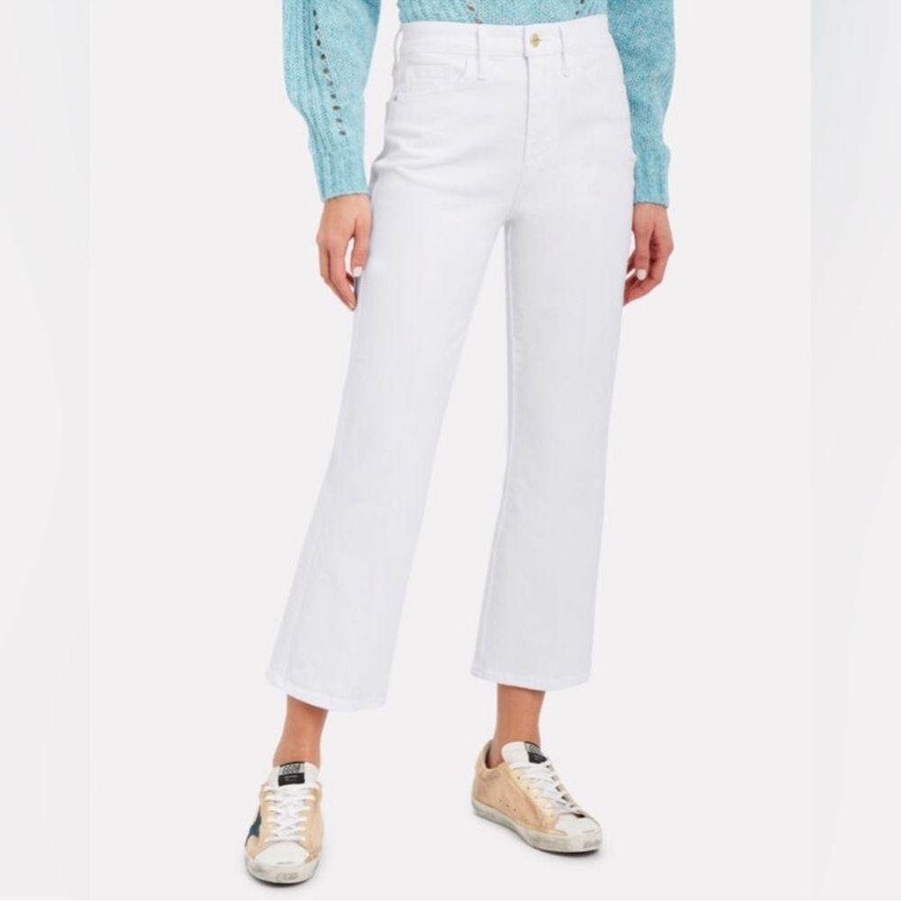 Frame Denim White Boot Cut Jeans